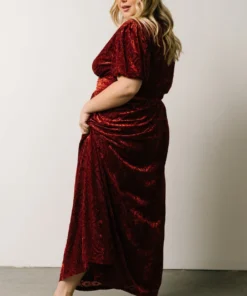 BB Custom Leslie Embossed Velvet Maxi | Crimson Dresses 25 BB Custom Leslie Embossed Velvet Maxi | Crimson Dresses