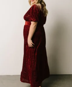 BB Custom Leslie Embossed Velvet Maxi | Crimson Dresses 24 BB Custom Leslie Embossed Velvet Maxi | Crimson Dresses