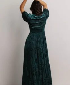 BB Custom Dresses Leslie Embossed Velvet Maxi | Emerald 18 BB Custom Dresses Leslie Embossed Velvet Maxi | Emerald