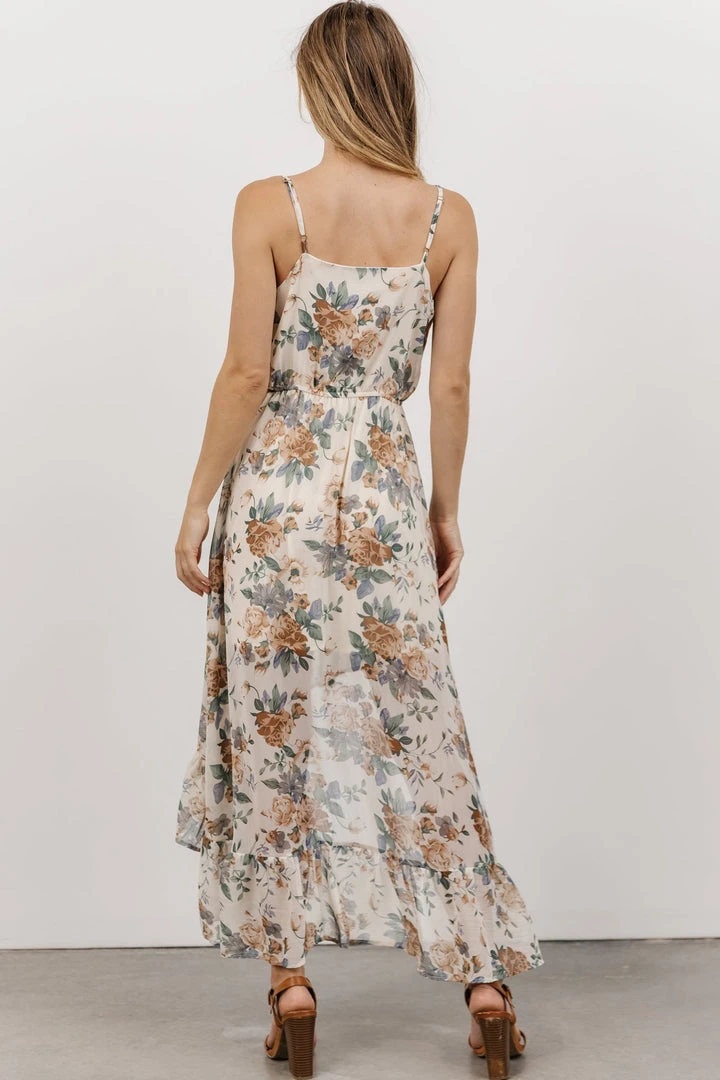 HAY Lexa High Low Maxi Dress | Ivory Floral 6 HAY Lexa High Low Maxi Dress | Ivory Floral