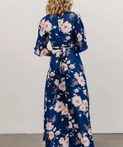 Soi Lilly Wrap Maxi Dress | Blue Floral