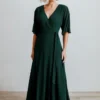 Soi Lilly Wrap Maxi Dress | Dark Green