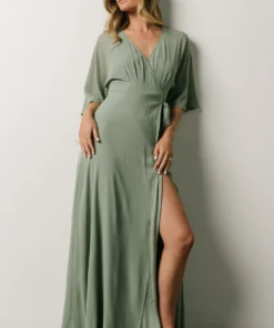 Soi Lilly Wrap Maxi Dress | Dusty Sage 11 Soi Lilly Wrap Maxi Dress | Dusty Sage