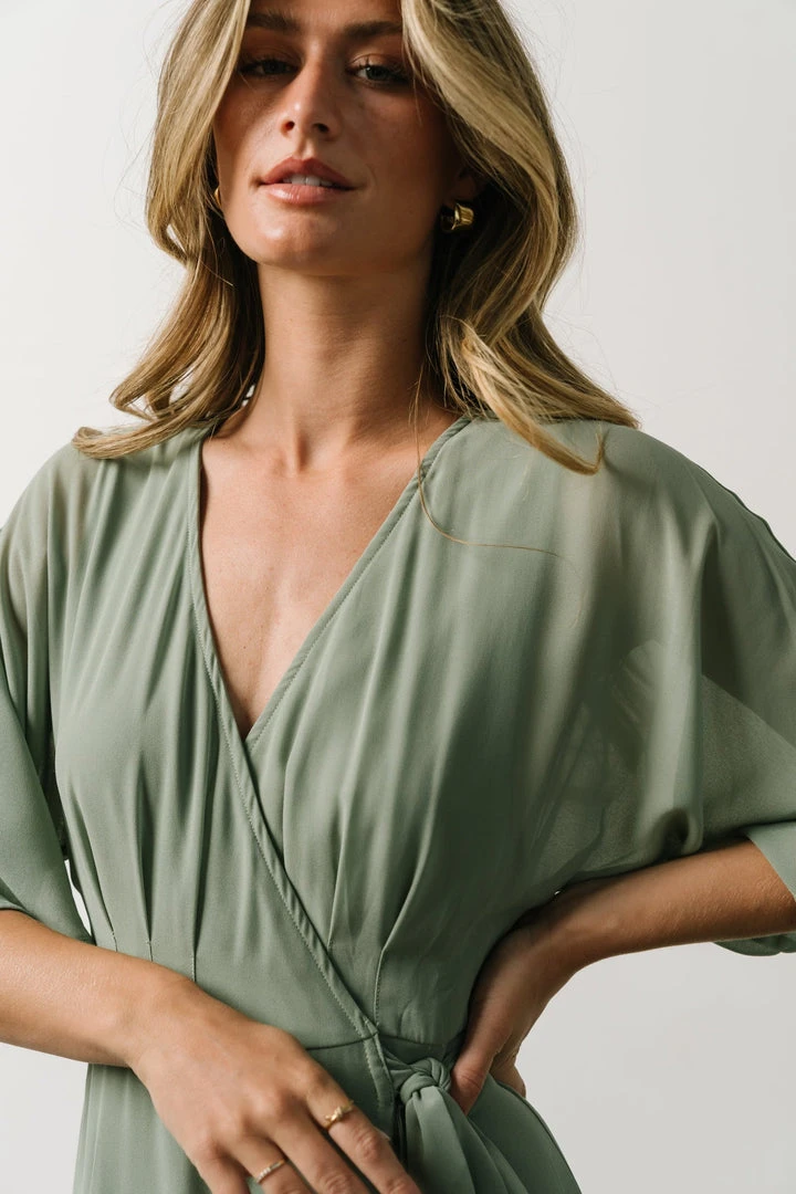 Soi Lilly Wrap Maxi Dress | Dusty Sage 8 Soi Lilly Wrap Maxi Dress | Dusty Sage