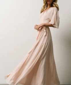 Soi Lilly Wrap Maxi Dress | Light Peach Dresses