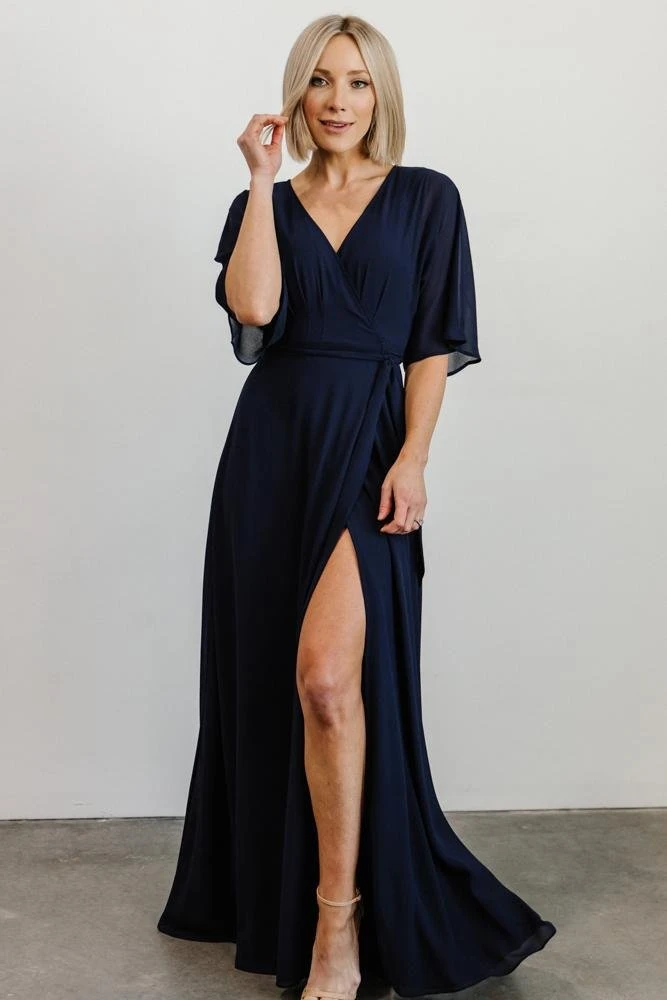 Soi Lilly Wrap Maxi Dress | Navy Dresses 1 Soi Lilly Wrap Maxi Dress | Navy Dresses