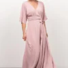 Soi Lilly Wrap Maxi Dress | Pink