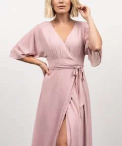 Soi Lilly Wrap Maxi Dress | Pink