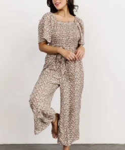 HAY Lindie Smocked Jumpsuit | Multi Floral