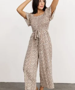 HAY Lindie Smocked Jumpsuit | Multi Floral