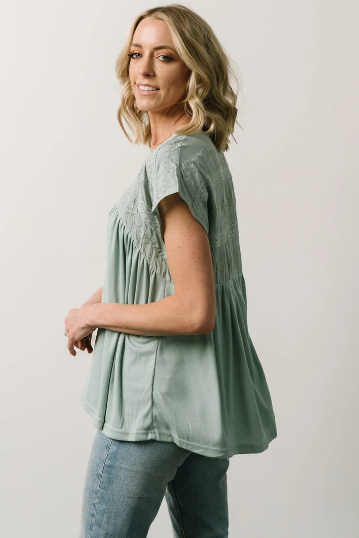 IL Lindley Embroidery Top | Dusty Sage 4 IL Lindley Embroidery Top | Dusty Sage