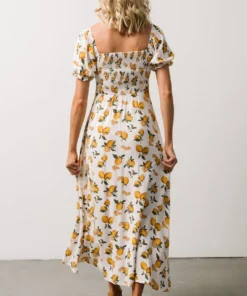POL Linnea Midi Dress | Lemon Print Dresses