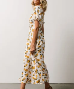 POL Linnea Midi Dress | Lemon Print Dresses