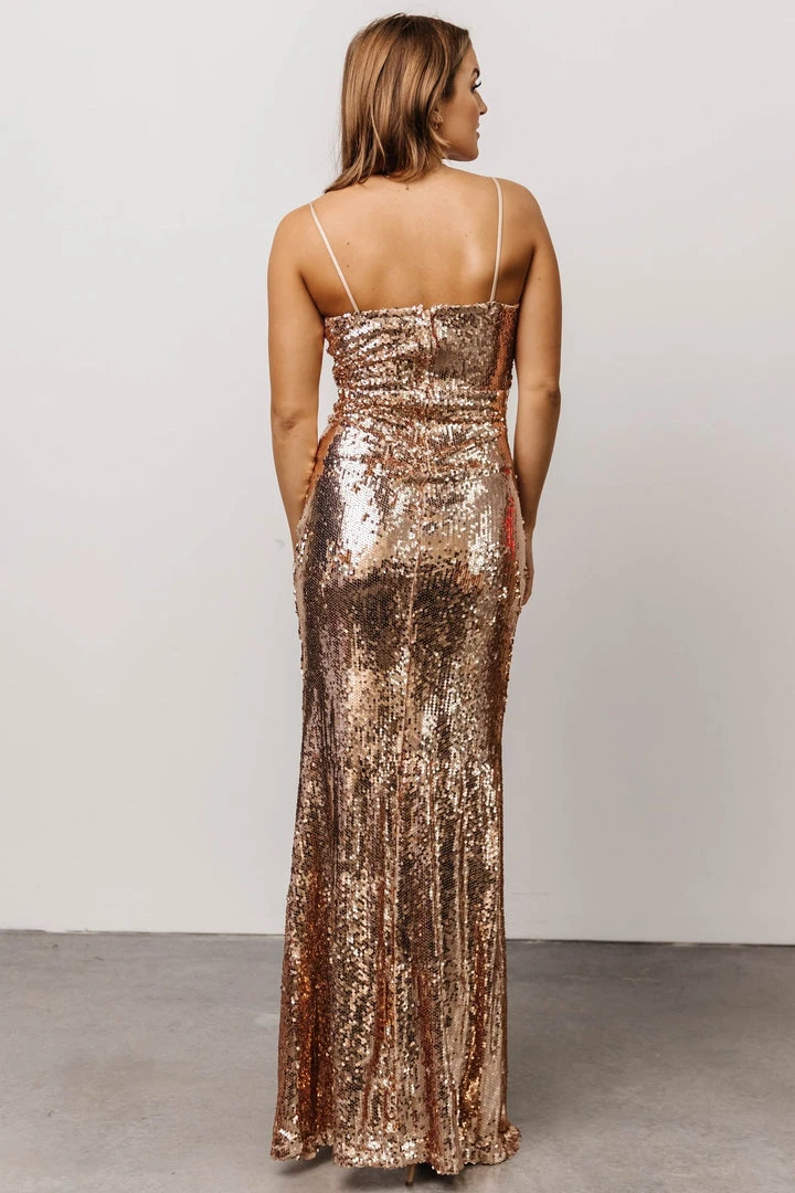 RR Linz Sequin Maxi Dress | Rose Gold Dresses 6 RR Linz Sequin Maxi Dress | Rose Gold Dresses