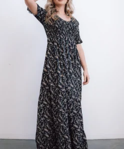 POL Lotta Smocked Maxi Dress | Black Floral Dresses 15 POL Lotta Smocked Maxi Dress | Black Floral Dresses