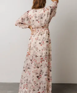 BB Custom Luca Jacquard Kimono Maxi Dress | Cherry Blossom Floral Dresses