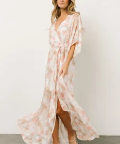 BB Custom Luca Jacquard Kimono Maxi Dress | Pastel Floral Dresses 16 BB Custom Luca Jacquard Kimono Maxi Dress | Pastel Floral Dresses