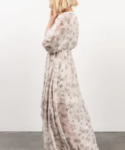 BB Custom Dresses Luca Jacquard Kimono Maxi Dress | Sage 24 BB Custom Dresses Luca Jacquard Kimono Maxi Dress | Sage