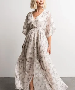 BB Custom Dresses Luca Jacquard Kimono Maxi Dress | Sage 19 BB Custom Dresses Luca Jacquard Kimono Maxi Dress | Sage