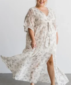 BB Custom Dresses Luca Jacquard Kimono Maxi Dress | Sage 29 BB Custom Dresses Luca Jacquard Kimono Maxi Dress | Sage