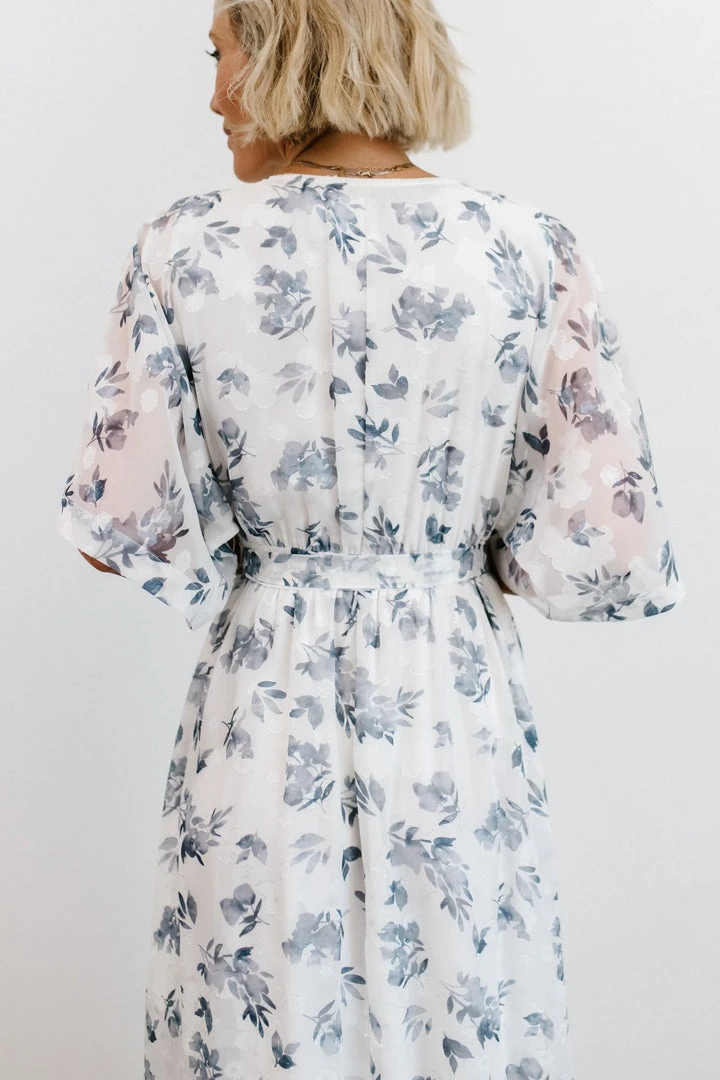 BB Custom Luca Jacquard Kimono Maxi Dress | Slate Blue Dresses 11 BB Custom Luca Jacquard Kimono Maxi Dress | Slate Blue Dresses