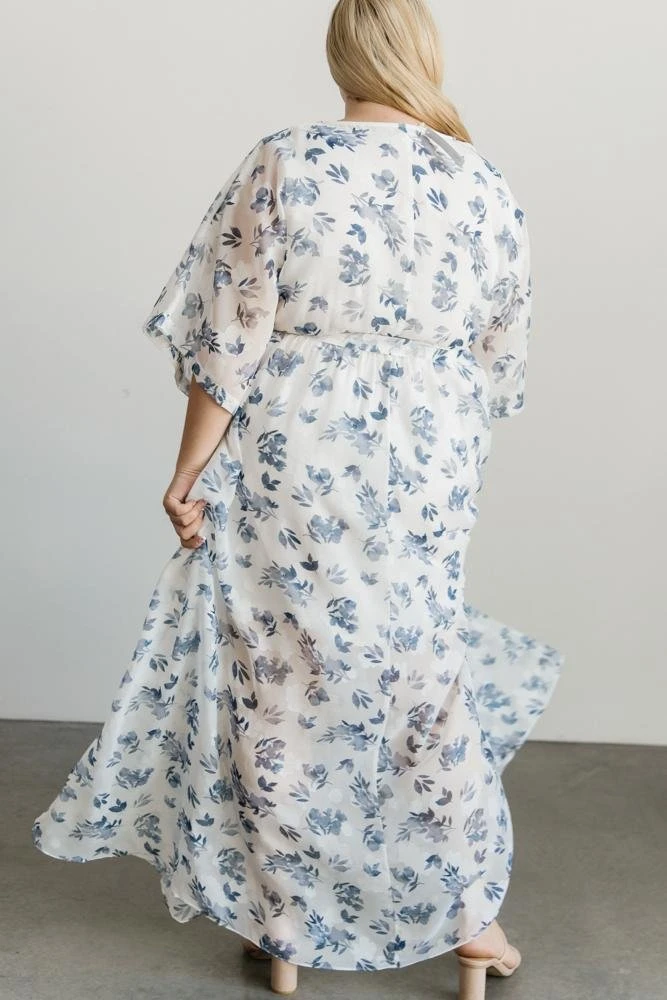 BB Custom Luca Jacquard Kimono Maxi Dress | Slate Blue Dresses 10 BB Custom Luca Jacquard Kimono Maxi Dress | Slate Blue Dresses