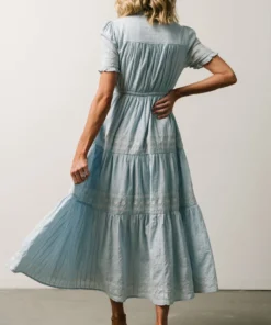 IL Lucy Button Front Midi Dress | Powder Blue Dresses