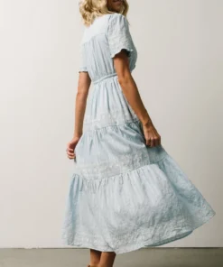 IL Lucy Button Front Midi Dress | Powder Blue Dresses 9 IL Lucy Button Front Midi Dress | Powder Blue Dresses