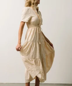 IL Lucy Button Front Midi Dress | Vintage Cream Midi Dresses 12 IL Lucy Button Front Midi Dress | Vintage Cream Midi Dresses