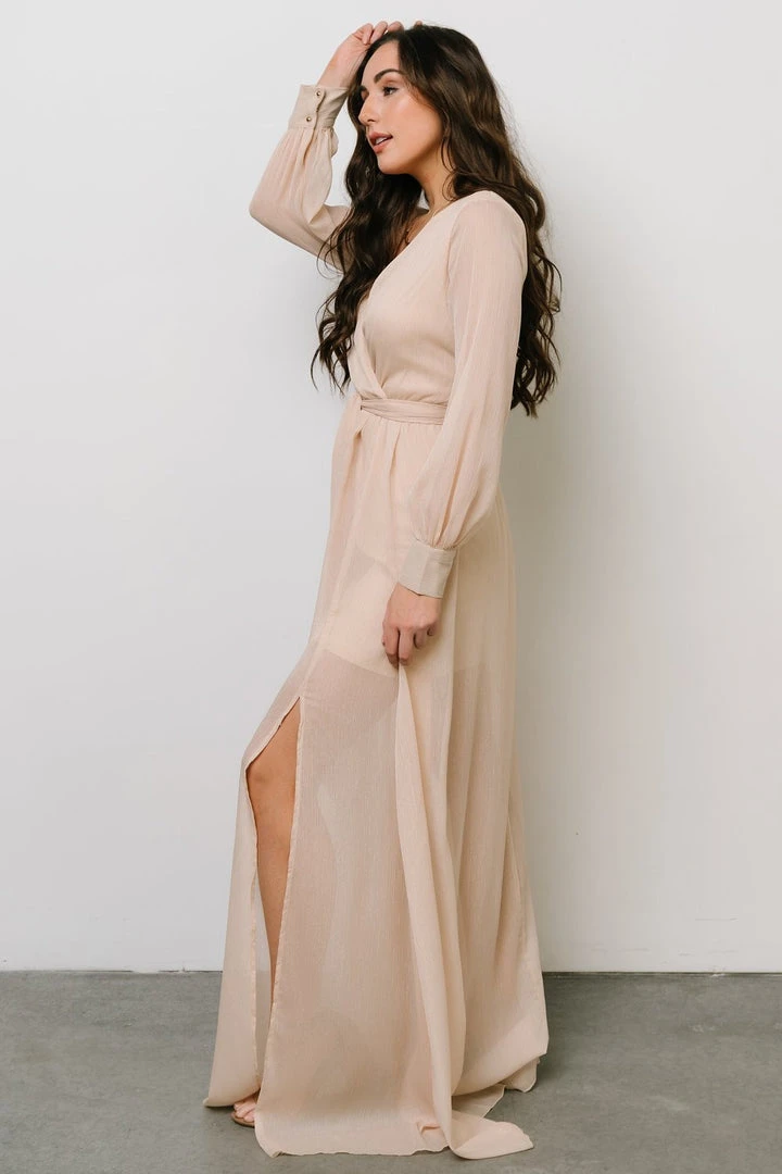 RR Dresses Luna Sparkle Maxi Dress | Champagne 4 RR Dresses Luna Sparkle Maxi Dress | Champagne