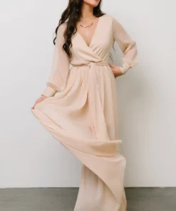 RR Dresses Luna Sparkle Maxi Dress | Champagne