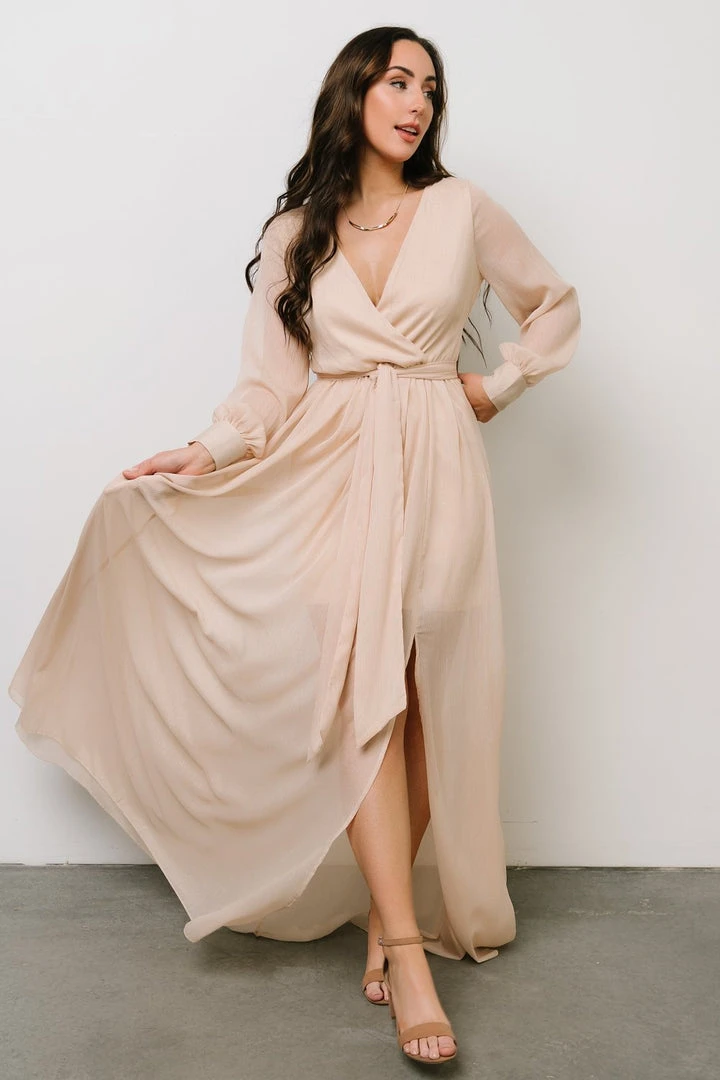 RR Dresses Luna Sparkle Maxi Dress | Champagne 1 RR Dresses Luna Sparkle Maxi Dress | Champagne