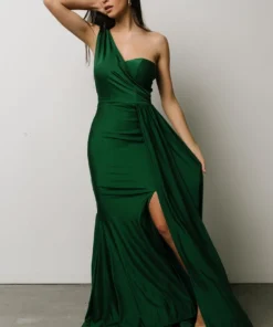 RR Dresses Lux One Shoulder Gown | Green 21 RR Dresses Lux One Shoulder Gown | Green