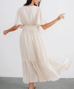 FT Dresses Luz Embroidered Maxi Dress | Natural