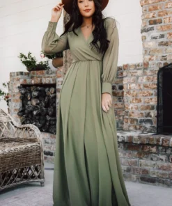 RR Lydia Maxi Dress | Dusty Olive Dresses