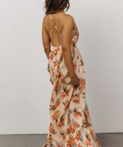 RR Lyla V Neck Maxi Dress | Tropical Floral Dresses