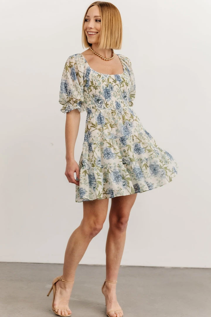 FT Dresses Mackenzie Short Dress | Blue Floral 9 FT Dresses Mackenzie Short Dress | Blue Floral