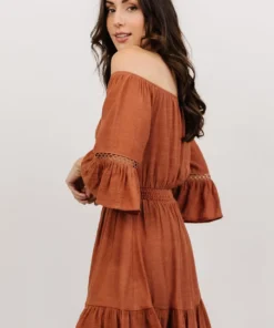 Dresses Magnolia Off Shoulder Mini Dress | Terracotta