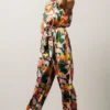 SL Mallory High Neck Jumpsuit | Pink + Green Multi Floral