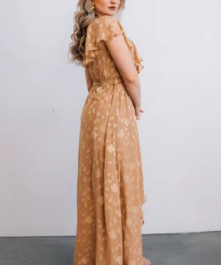 BB Custom Dresses Marion Jacquard Ruffle Maxi Dress | Natural 12 BB Custom Dresses Marion Jacquard Ruffle Maxi Dress | Natural