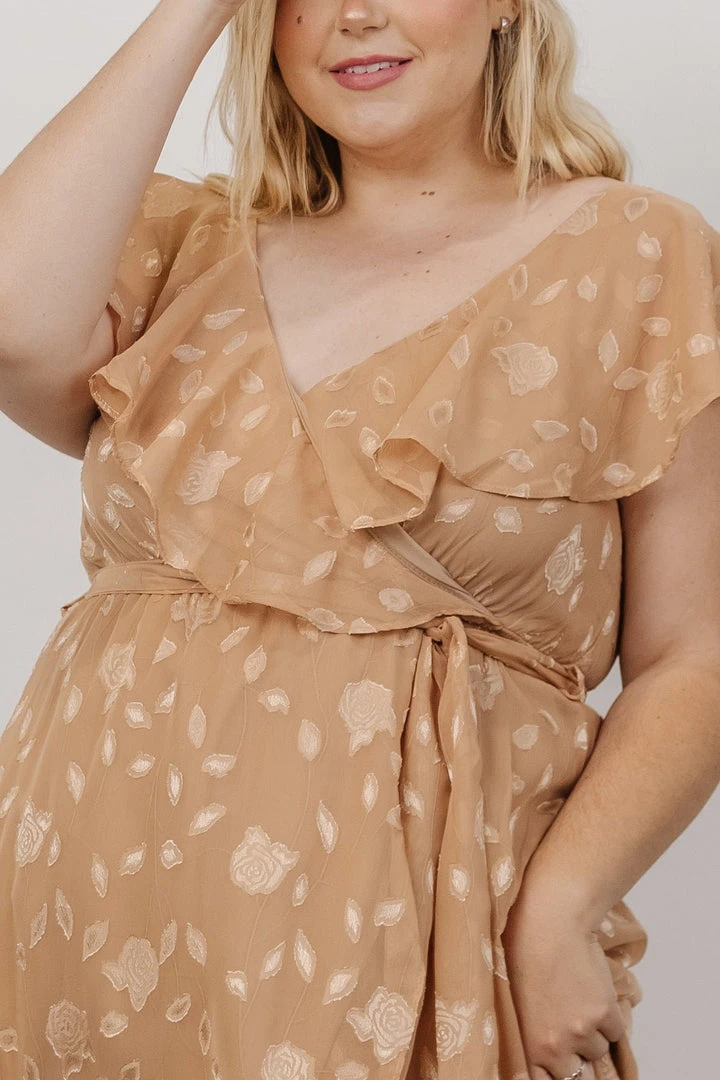 BB Custom Dresses Marion Jacquard Ruffle Maxi Dress | Natural 5 BB Custom Dresses Marion Jacquard Ruffle Maxi Dress | Natural