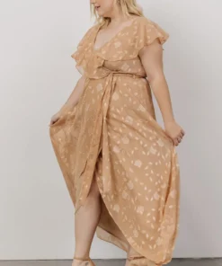 BB Custom Dresses Marion Jacquard Ruffle Maxi Dress | Natural 11 BB Custom Dresses Marion Jacquard Ruffle Maxi Dress | Natural