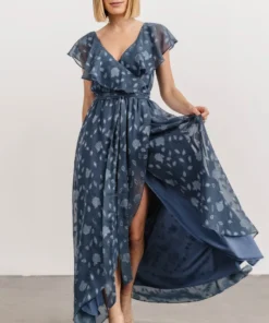 BB Custom Dresses Marion Jacquard Ruffle Maxi Dress | Pacific Blue 21 BB Custom Dresses Marion Jacquard Ruffle Maxi Dress | Pacific Blue