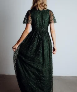 BB Custom Marseille Embossed Maxi Dress | Green 15 BB Custom Marseille Embossed Maxi Dress | Green