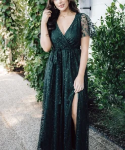 BB Custom Marseille Embossed Maxi Dress | Green 16 BB Custom Marseille Embossed Maxi Dress | Green