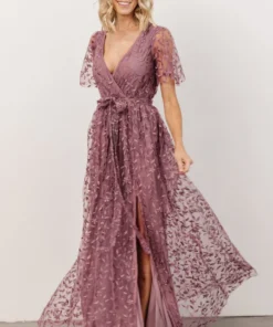 BB Custom Dresses Marseille Embossed Maxi Dress | Lavender 10 BB Custom Dresses Marseille Embossed Maxi Dress | Lavender