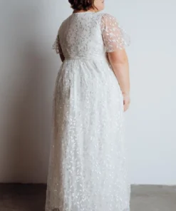 BB Custom Marseille Embossed Maxi Dress | White Dresses