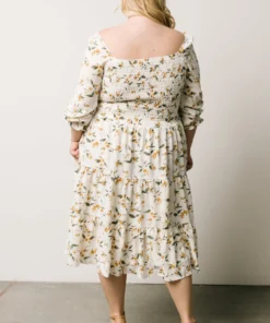 BB Custom Dresses Marta Smocked Midi Dress | Golden Floral