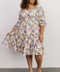 BB Custom Dresses Marta Smocked Midi Dress | Multi Floral 29 BB Custom Dresses Marta Smocked Midi Dress | Multi Floral