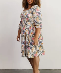 BB Custom Dresses Marta Smocked Midi Dress | Multi Floral 23 BB Custom Dresses Marta Smocked Midi Dress | Multi Floral